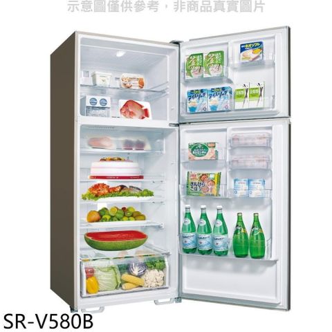 【南紡購物中心】 SANLUX台灣三洋【SR-V580B】580公升雙門變頻冰箱(含標準安裝