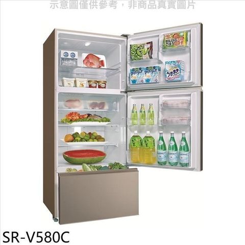 【南紡購物中心】 SANLUX台灣三洋【SR-V580C】580公升三門變頻冰箱(含標準安裝)