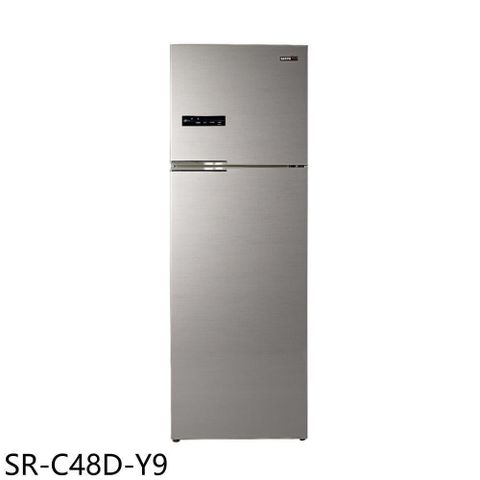 【南紡購物中心】 聲寶【SR-C48D-Y9】480公升雙門變頻晶鑽金冰箱(含標準安裝)(7-11商品卡700元