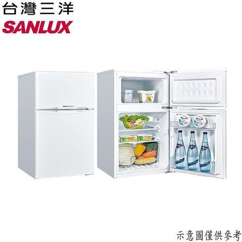 【南紡購物中心】 SANLUX台灣三洋 102公升1級能效雙門冰箱 SR-C102B1