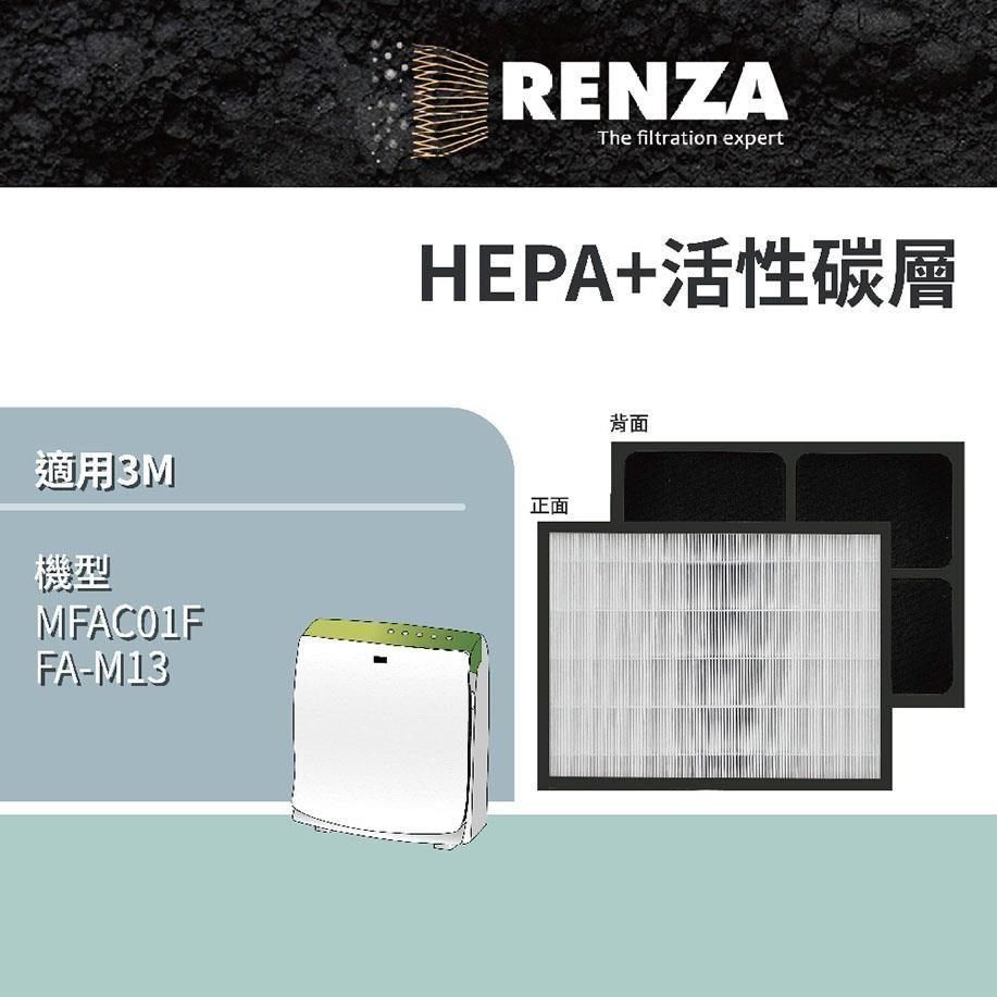 RENZA 【南紡購物中心】 適用3M 超優淨清淨機MFAC-01F FA-M13替代 M13-F M13-ORF CHIMSPD-MDACO1F