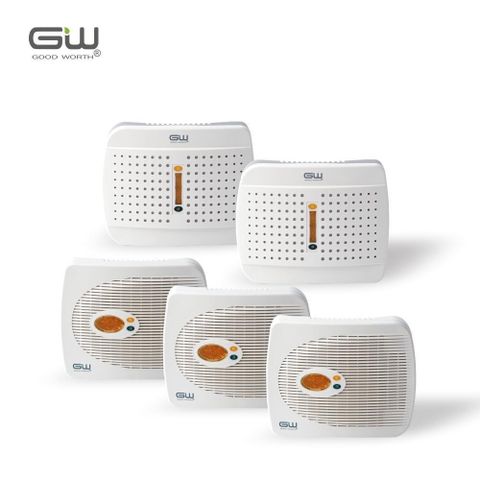 【南紡購物中心】【GW水玻璃】無線式迷你除濕機5件組(E-333*2+經典2.0*3)