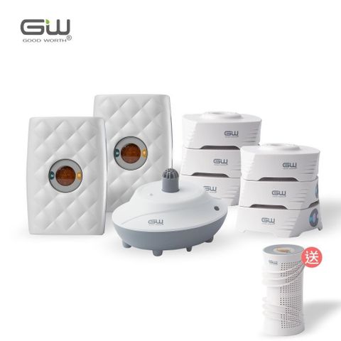 GW 水玻璃 【南紡購物中心】 分離式除濕機5件組 含還原座(送旋風360)