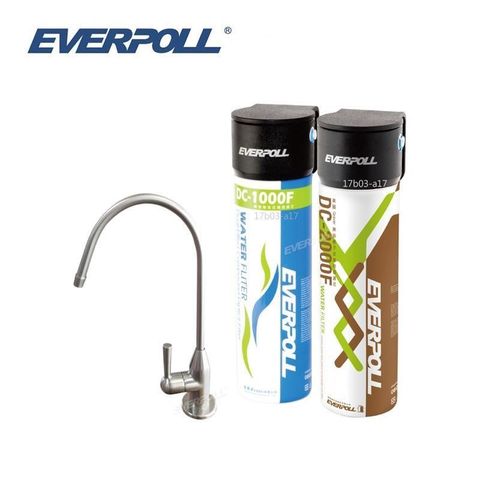 EVERPOLL 愛科濾淨 【南紡購物中心】 全面淨化加強除垢淨水組 DCP-3000 搭配H-118 SUS304不鏽鋼單冷龍頭 