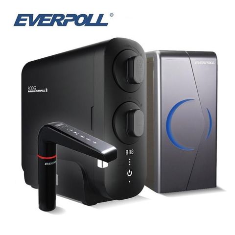 EVERPOLL 愛科濾淨 【南紡購物中心】 直出RO淨水器 RO-800G 搭配EVB-298-E 廚下型雙溫UV觸控飲水機