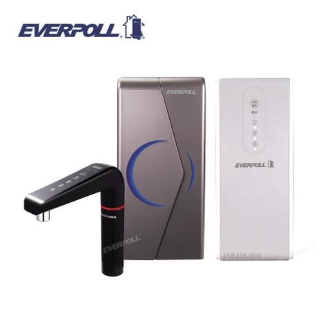【EVERPOLL】廚下型雙溫UV觸控飲水機 EVB-298-E 搭配RO600直出RO淨水器