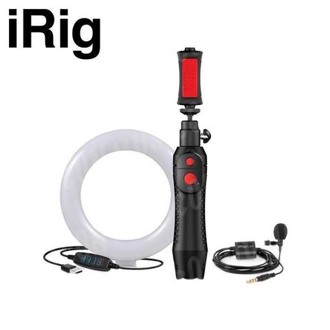 IK Multimedia 【南紡購物中心】 iPhone直播組合 iRig Video Creator BDL MIC Lav&nbsp;多功能手機架 領夾式麥克風 補光燈&nbsp;