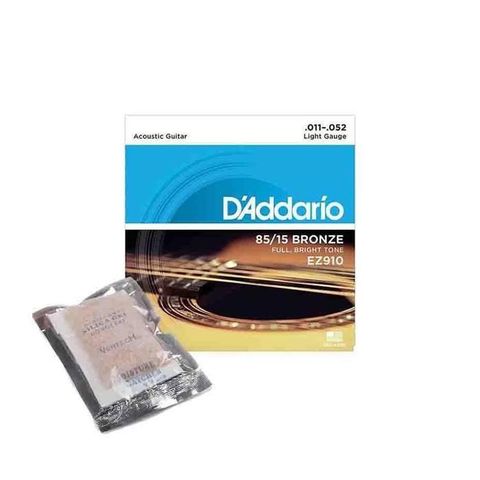 D'Addario 【南紡購物中心】 民謠吉他弦  EZ910 黃銅 11-52 初階木吉他弦 盒裝優惠贈好禮