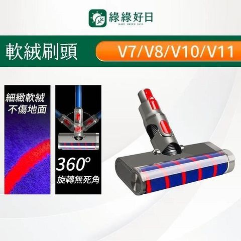 綠綠好日 適用 Dyson戴森 V7 V8 V10 V11 SV10K V15 電動地板軟絨吸頭 吸塵器配件