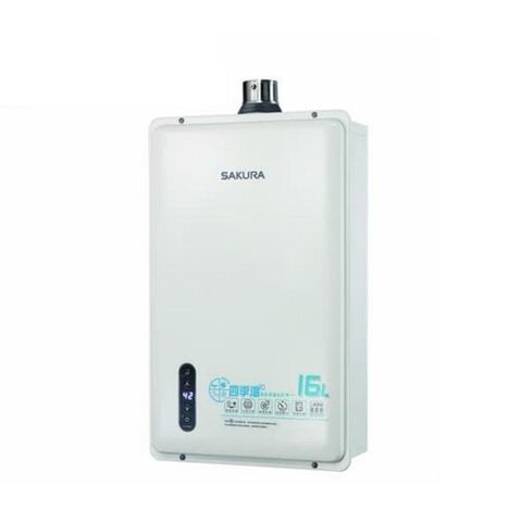 【南紡購物中心】 櫻花【DH-1635EL】16公升強制排氣熱水器桶裝瓦斯
