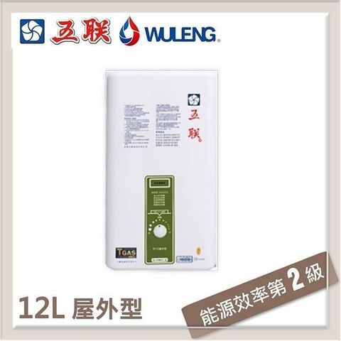 【南紡購物中心】 五聯 12L 屋外傳統熱水器 ASE-6202(NG1/RF式)