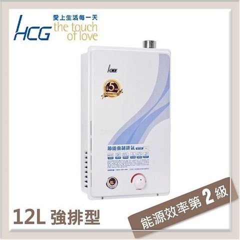 【南紡購物中心】 和成HCG 12L 強制排氣型熱水器 GH-1255-NG1-FE式