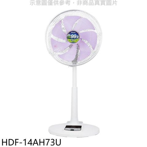 【南紡購物中心】 禾聯【HDF-14AH73U】14吋DC變頻立扇電風扇