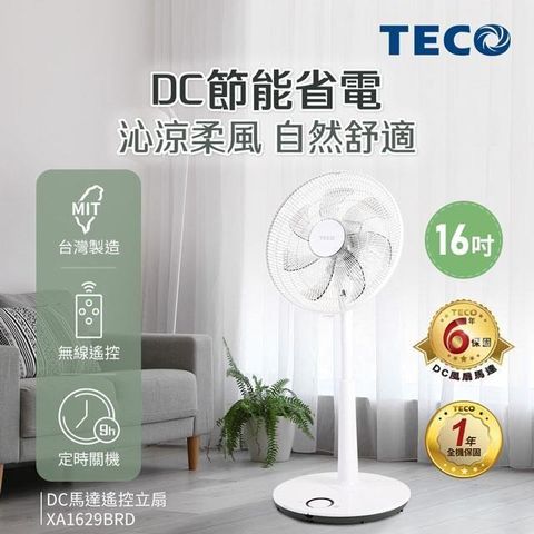 【南紡購物中心】 TECO東元 16吋DC馬達遙控立扇 XA1629BRD