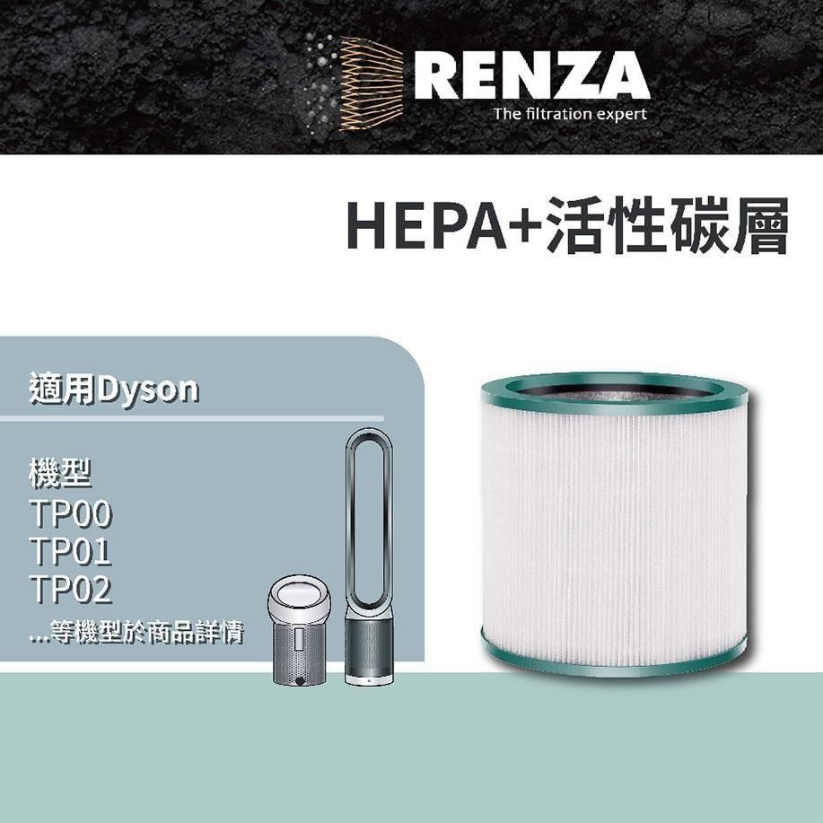 RENZA濾網 適用Dyson TP00 TP01 TP02 TP03 AM11 BP01 HEPA活性碳濾芯 空氣清净機耗材