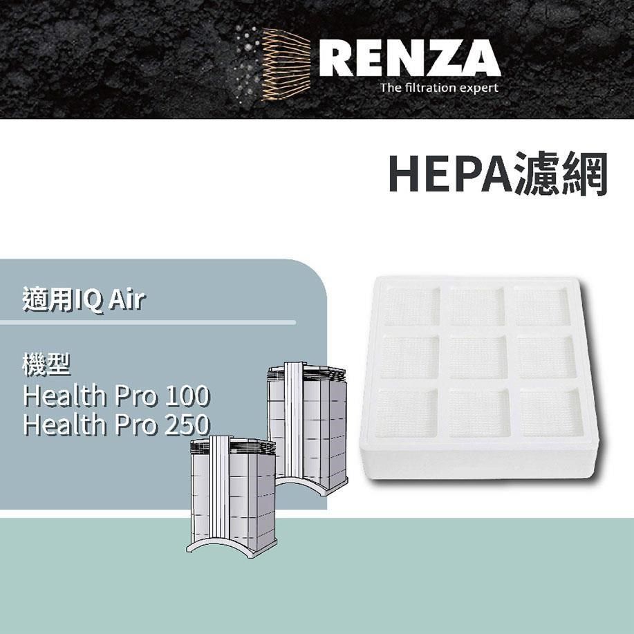 RENZA 【南紡購物中心】 濾網 適用IQcAir Health Pro 100 250  PreMax F8 HEPA前置 清淨機濾心