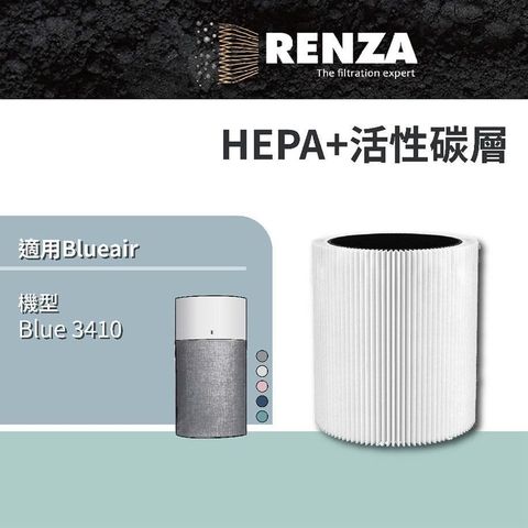 【南紡購物中心】RENZA濾網 適用Blueair Blue 3410 空氣清淨機 二合一 主濾網 濾芯