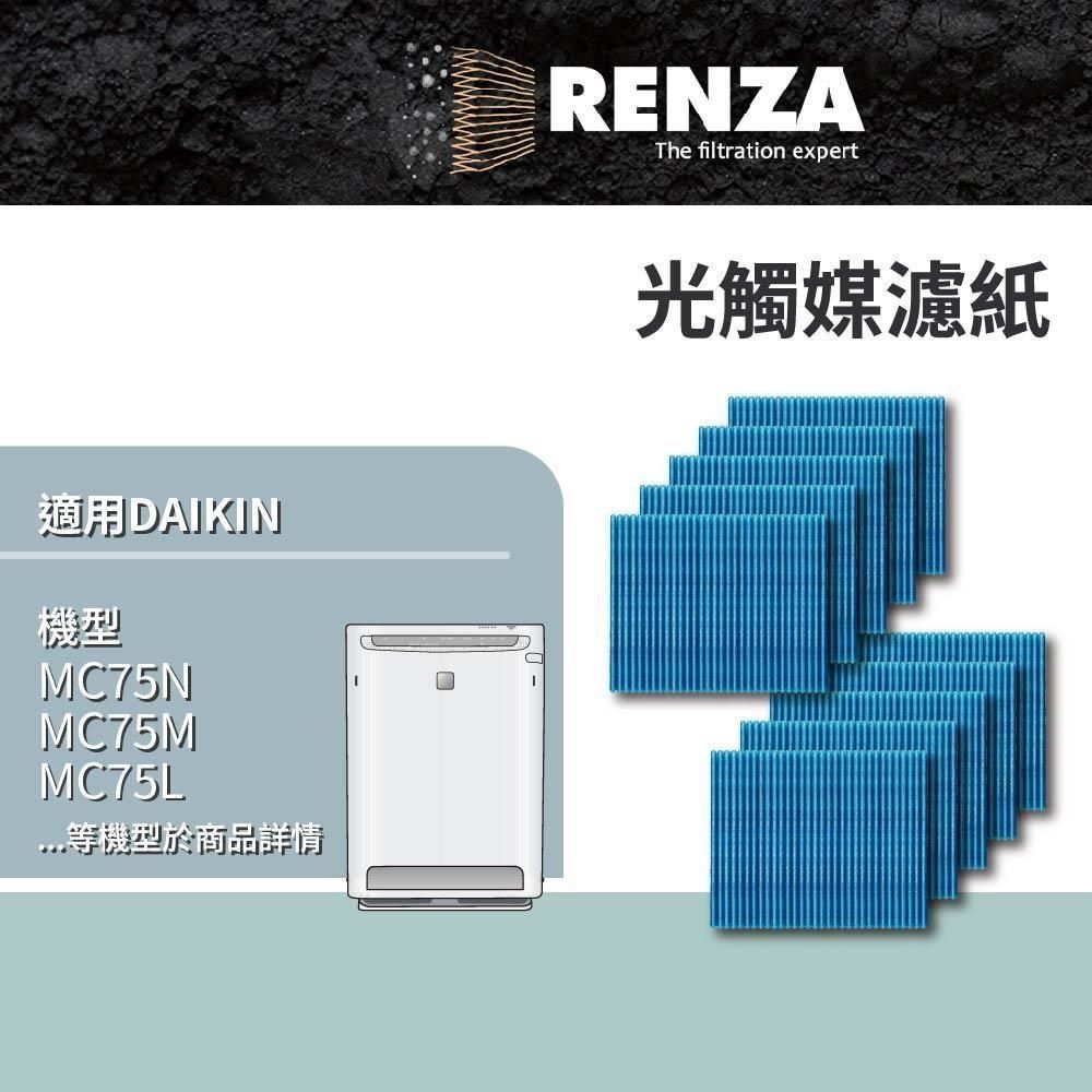 RENZA 【南紡購物中心】  光觸媒濾紙 適用 大金 DAIKIN MC75LSC 80LSC JSC KAC998A4 KAC017A4