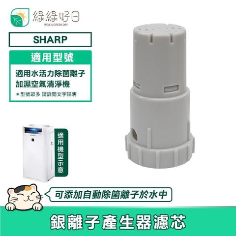 綠綠好日 【南紡購物中心】  適用 SHARP 水活力空氣清淨機 AG+銀離子濾芯