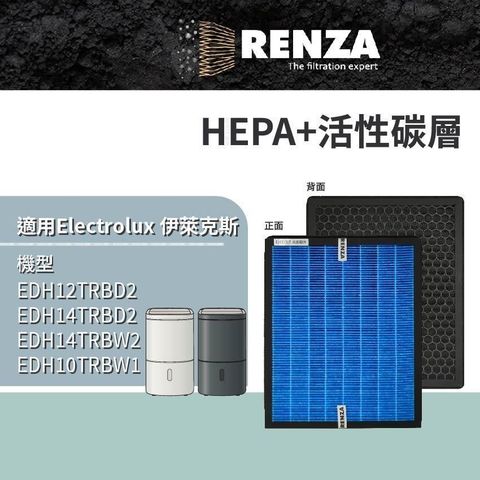 RENZA 適用Electrolux伊萊克斯極適家居500/700 EDH10TRBW1 EDH12TRBD2 HEPA活性碳