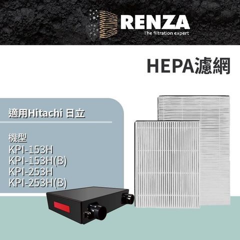 RENZA 適用 Hitachi 日立 KPI-153H KPI-253H 對應PM2.5 全熱交換器 HEPA濾網 濾芯 濾心