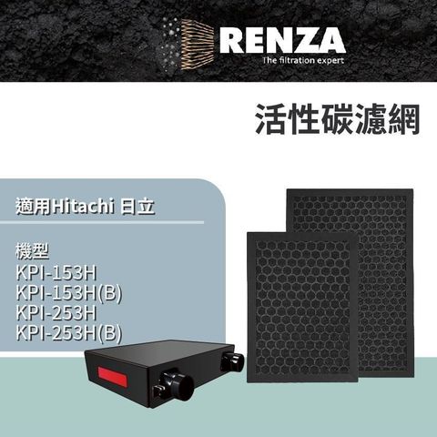 RENZA 適用 Hitachi 日立 KPI-153H KPI-253H 對應PM2.5 全熱交換器 活性碳濾網