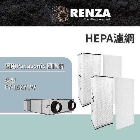 RENZA 適用 Panasonic 國際牌 FY-15ZY1W 30坪 全熱交換器 HEPA濾網 濾芯 濾心