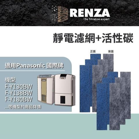 RENZA適用 Panasonic 國際牌 F-Y130BW F-Y138BW F-Y180BW F-Y181BW 除濕機 濾網6入組