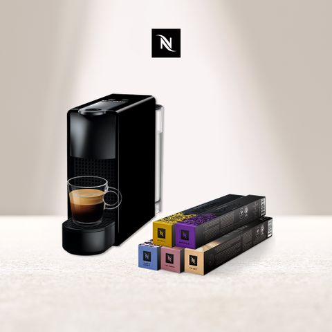 Nespresso 膠囊咖啡機 Essenza Mini & 都會生活咖啡50顆組 (Essenza Mini 四色可選)