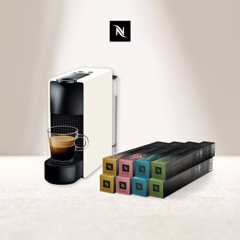 Nespresso 【官方直營】膠囊咖啡機 Essenza Mini & 單一產區臻選咖啡80顆組 (Essenza Mini 四色可選)