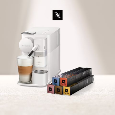 ▼組合享優惠$300▼Nespresso 膠囊咖啡機Lattissima One 瓷白色&amp; 訂製咖啡時光50顆組