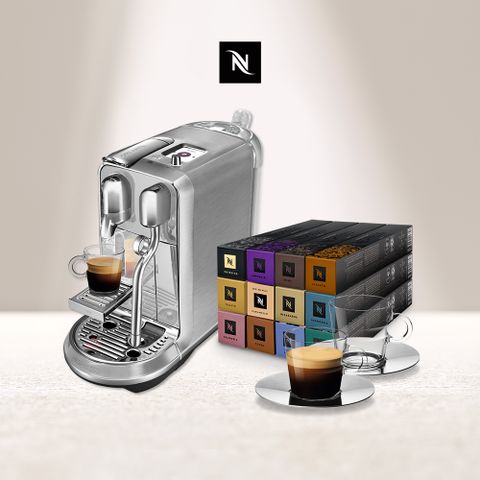 ▼組合享優惠$300▼Nespresso 膠囊咖啡機 Creatista Plus 不鏽鋼金屬色&amp; 品味經典探索禮盒120顆