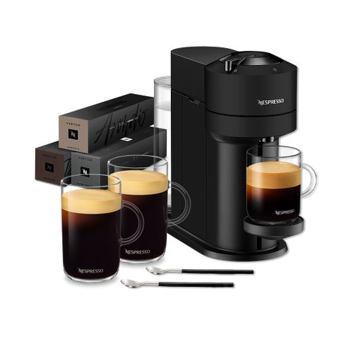 Nespresso 【官方直營】【限定】 Vertuo Next 大杯厚萃品味組(膠囊咖啡機+咖啡組+頂級杯組)