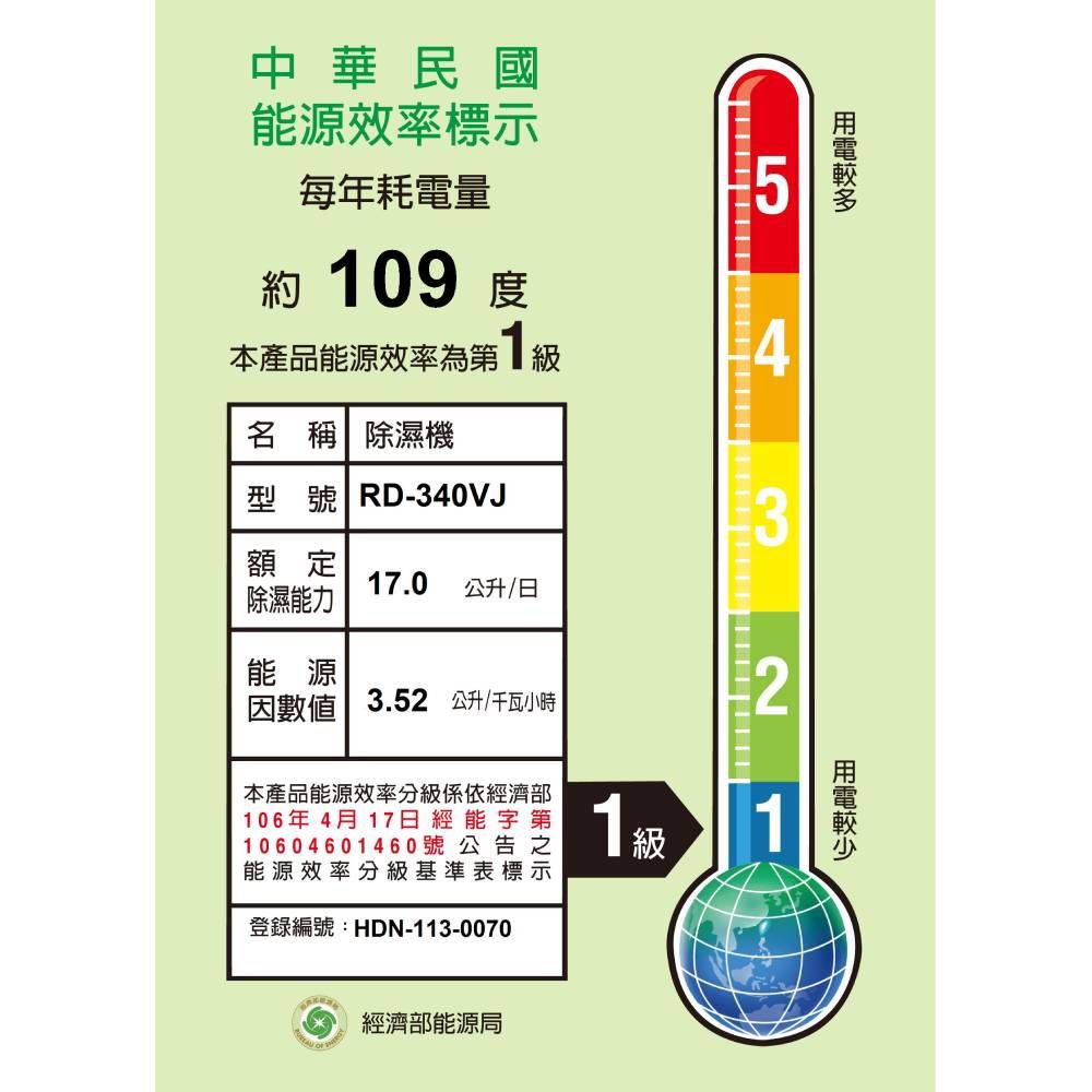 HITACHI 日立  RD-340VJ  AI超變頻除濕機 17L 隱霧鈦