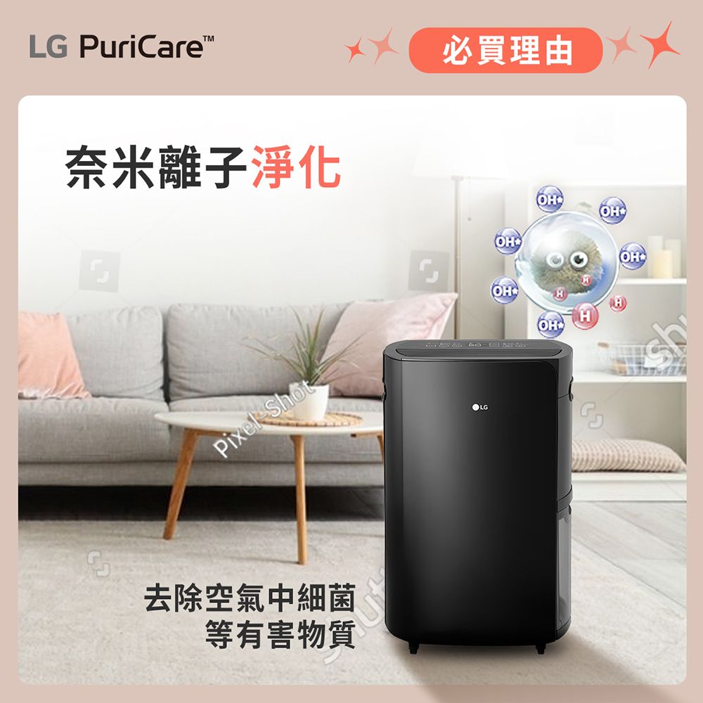 LG 樂金 PuriCare 雙變頻除濕機-25.6公升/曜黑(WD261VKF0)