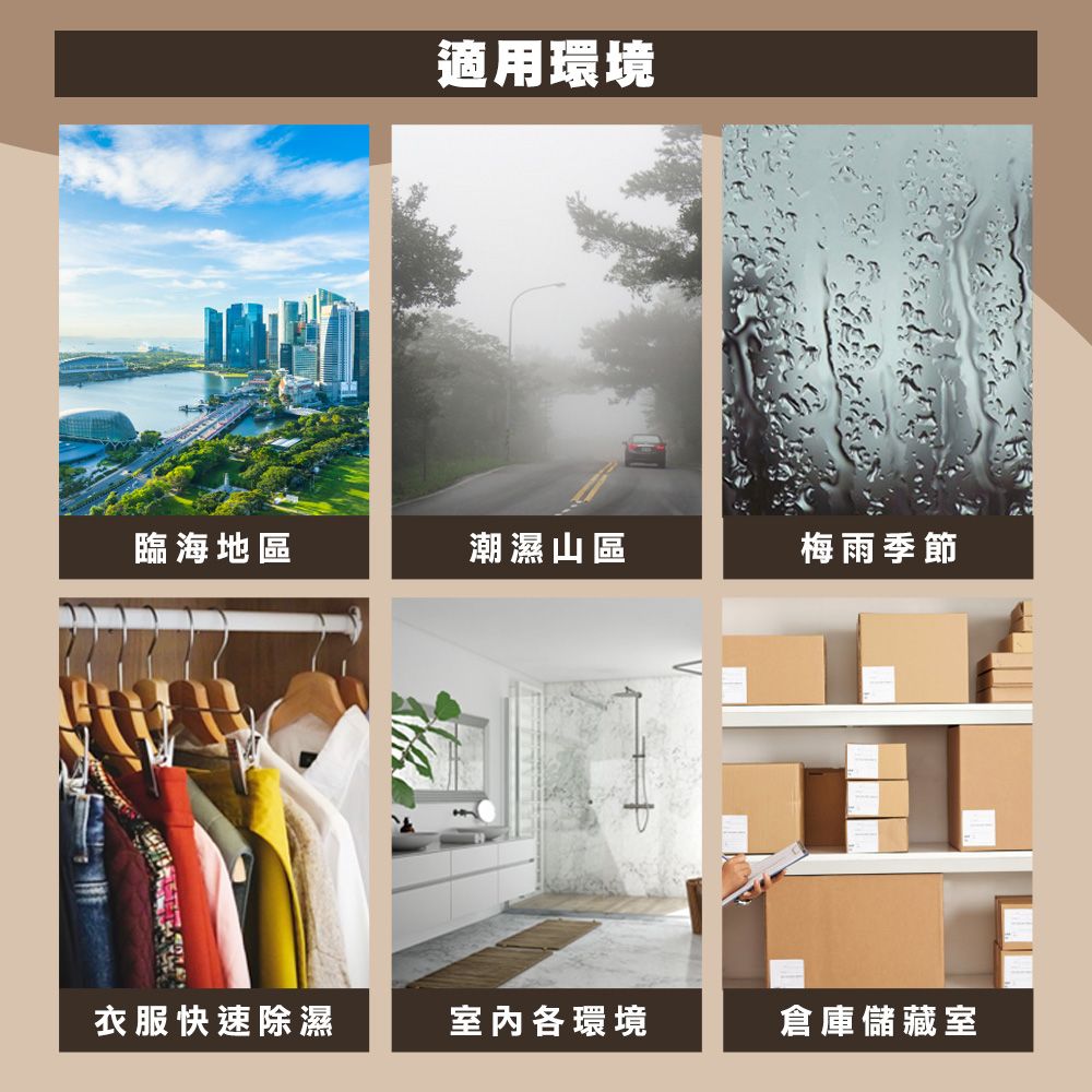 適用環境臨海地區潮濕山區梅雨季節衣服快速除濕室內各環境倉庫儲藏室