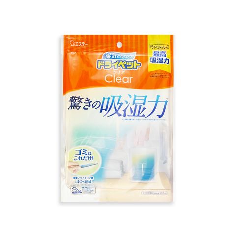 日本ST雞仔牌-Clear高吸濕力家庭用收納櫃直立式除濕劑1入/橘袋(吸濕量350ml)