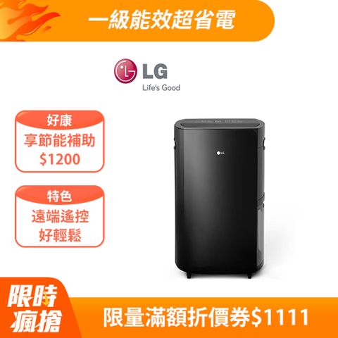 LG 樂金 WD261VKF0 25.6公升 PuriCare 雙變頻除濕機-曜黑