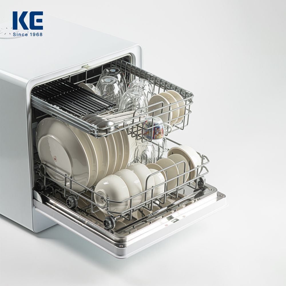 HELLER 嘉儀 免安裝全自動開關門桌上型洗烘碗機 KDW-236W(電壓110V/大容量6人份烘碗機洗烘碗機)洗碗機 烘碗機