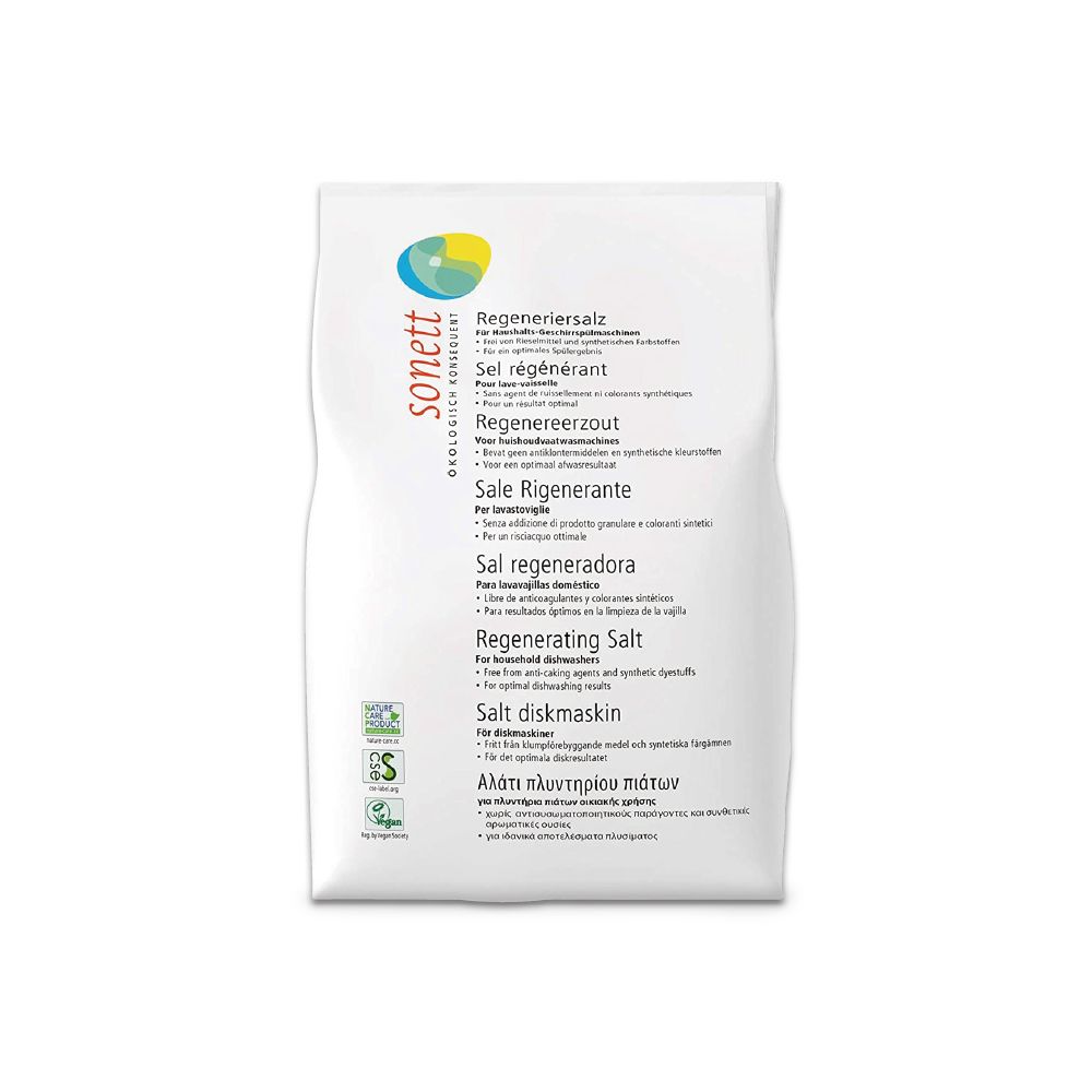 Sonett 德國律動-洗碗機專用軟化鹽2kg/袋(廚房家電耗材,高純度鹽,軟化水質,預防水垢)