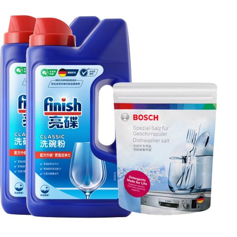 BOSCH 博世 洗碗機清潔劑簡化套餐(洗碗粉2罐+軟化鹽1包)