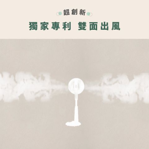 超早鳥｜《雙風球》360° + 360° 雙面淨化循環扇