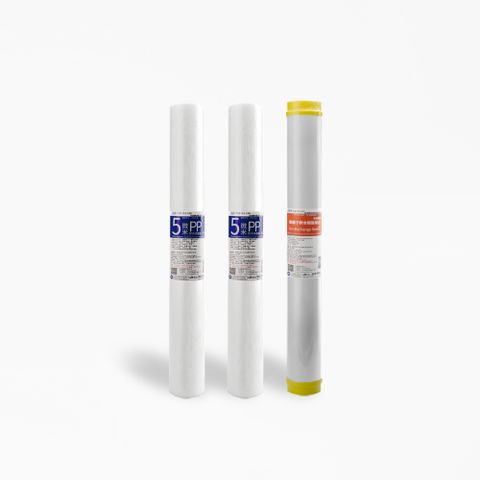 怡康 20吋小胖軟水過濾型3支組 5微米PP 水垢抑制 全屋淨水