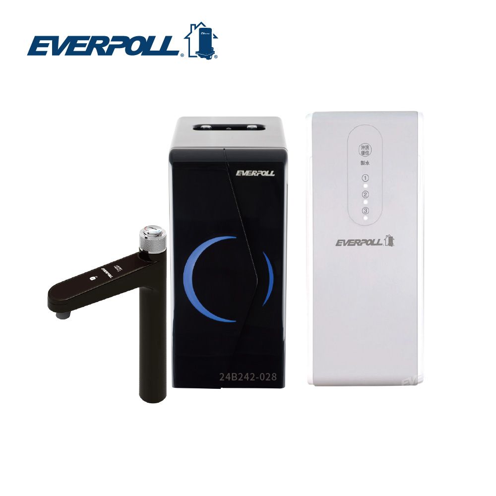 EVERPOLL 愛科濾淨 可生飲 旋鈕雙溫飲水機 EVB-168PLUS+RO逆滲透純水系統 RO-600(含標準安裝)