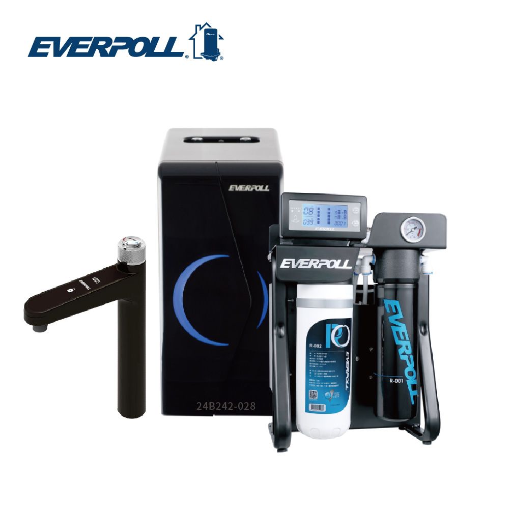 EVERPOLL 愛科商用 可生飲 旋鈕雙溫飲水機 EVB-168PLUS+RO逆滲透純水系統 RO-900S(含標準安裝)