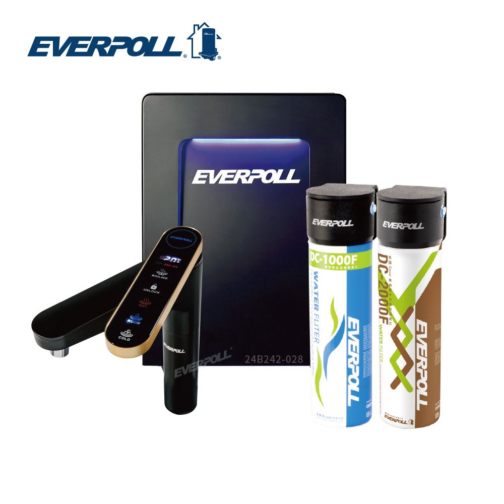 EVERPOLL 愛科濾淨 可生飲 觸控三溫飲水機 EVB-398+淨水系統 DCP-3000(含標準安裝)