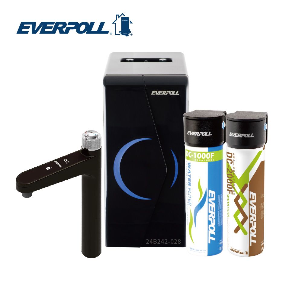 EVERPOLL 愛科濾淨 可生飲 旋鈕雙溫飲水機 EVB-168PLUS+淨水系統 DCP-3000(含標準安裝)