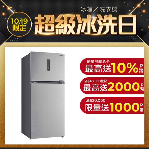 SANLUX 台灣三洋 430L 一級變頻大蔬果室雙門冰箱 (SR-V430B)