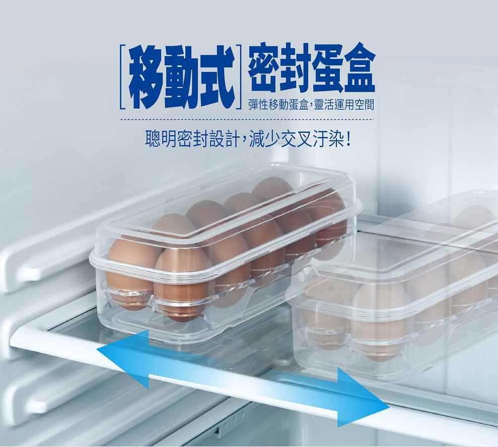【移動式密封蛋盒彈性移動蛋盒,靈活運用空間聰明密封設計,減少交叉汙染!