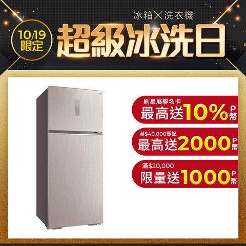 SANLUX 台灣三洋 480L 一級變頻大蔬果室雙門冰箱 (SR-V480B)